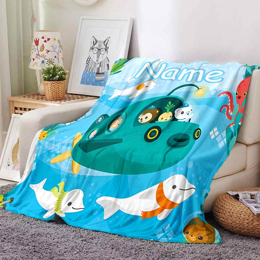 Customiz Name Personality Octonauts Blanket Soft &Warm Sofa Office Bed Travel Lunch Break Blanket, Gift Suitable All Seasons