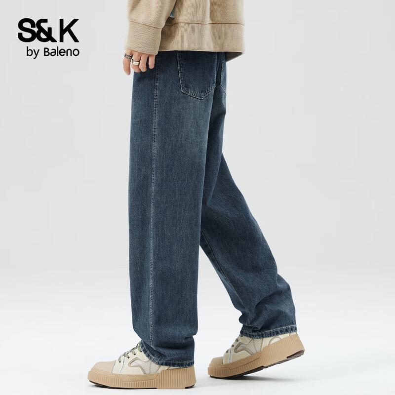 Baleno Men's S&K Retro Straight-Leg Jeans