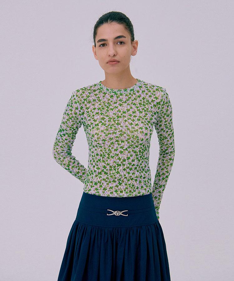 WNDERKAMMER Crinkle T-Shirt_Green