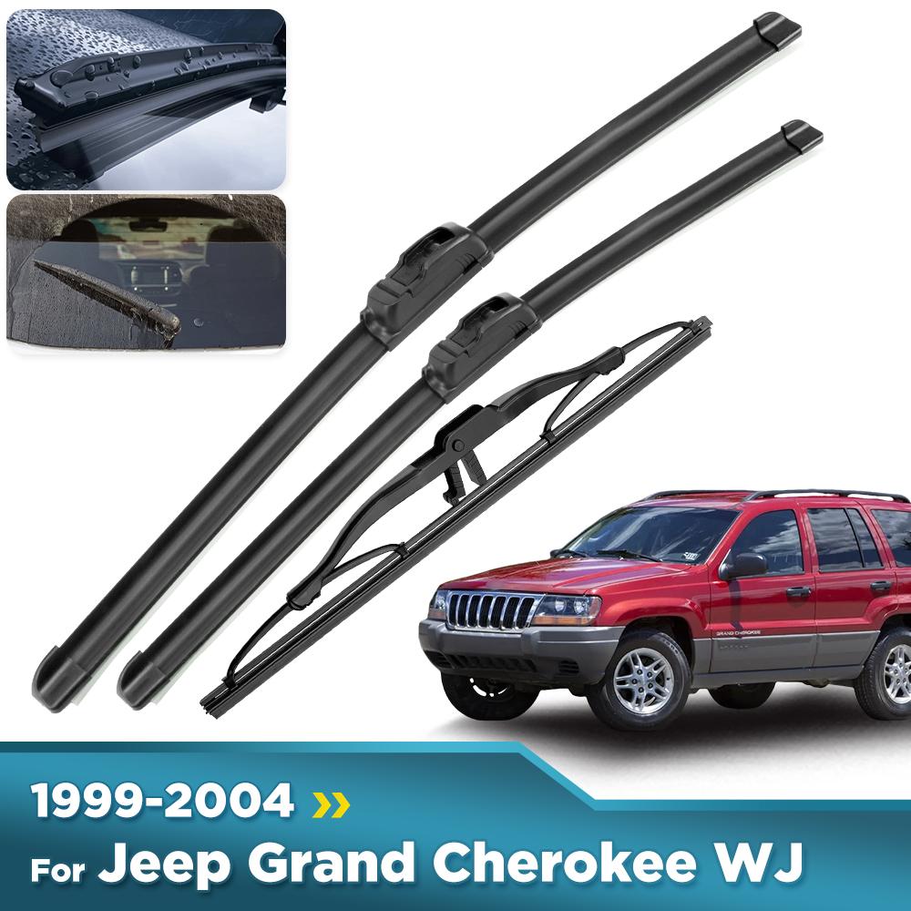 For Jeep Grand Cherokee WJ 1999-2004 2000 2001 Wiper Front & Rear Wiper Blades Windshield Windscreen Window Brushes 21"+21"+11