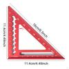 Escuadra de triángulo de 45/90 grados, escuadra de carpintero, profesional, resistente al desgaste, calibre de medición para bricolaje