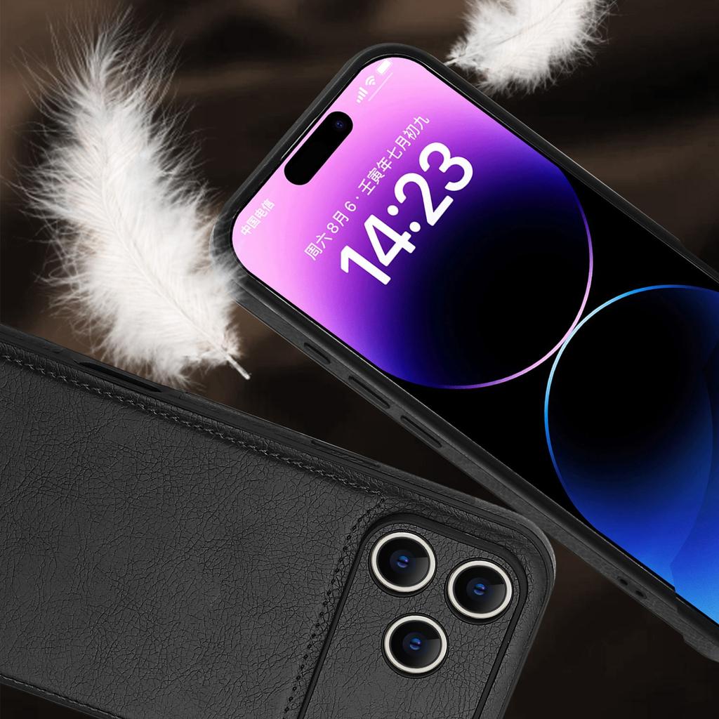 Luxury High-end Leather Case for iPhone 17 Pro Max 16 Pro 16e 15 14 Plus 13 12 11 XS XR X 7 8 Lens Protection Mobile Phone Cover