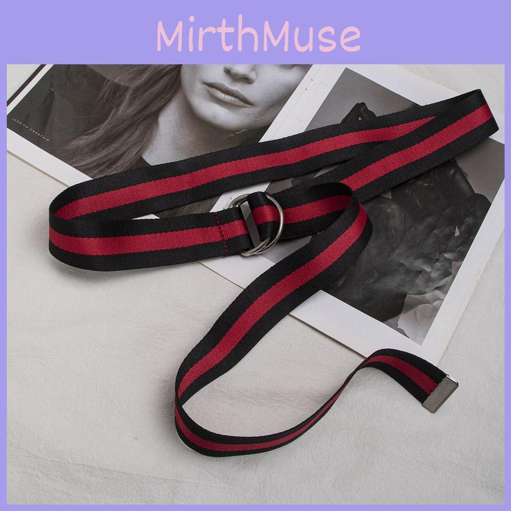 Letter Simple Grid Striped Butterfly Polka Dot Printed Women Canvas Belt