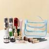 Solid Color Mesh Cosmetic Bag PVC Handheld Makeup Pouch Casual Transparent Makeup Bag  Travel