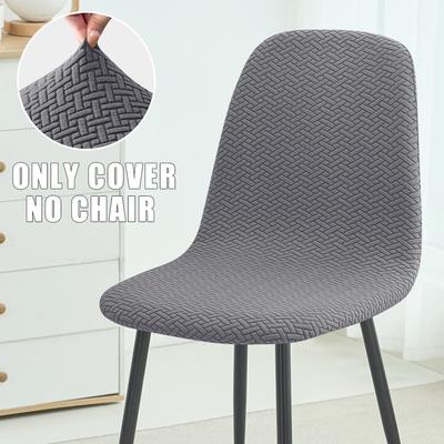 1PC Jacquard Shell Chair Cover Soft Elastic Chair Case Solid Color Rotating Eames Chair Cover Dining Room Home Hotel Office