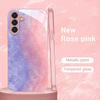 Chic Glitter Gradient Tempered Glass Phone Case  S26 Ultra Fashion Carcasa for Samsung Galaxy S25 S24 S23 S22 S21 FE Ultra Plus