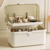 Transparent Dustproof Cosmetic Storage Box - Large Capacity Lipstick Organizer for Desk or Vanity
