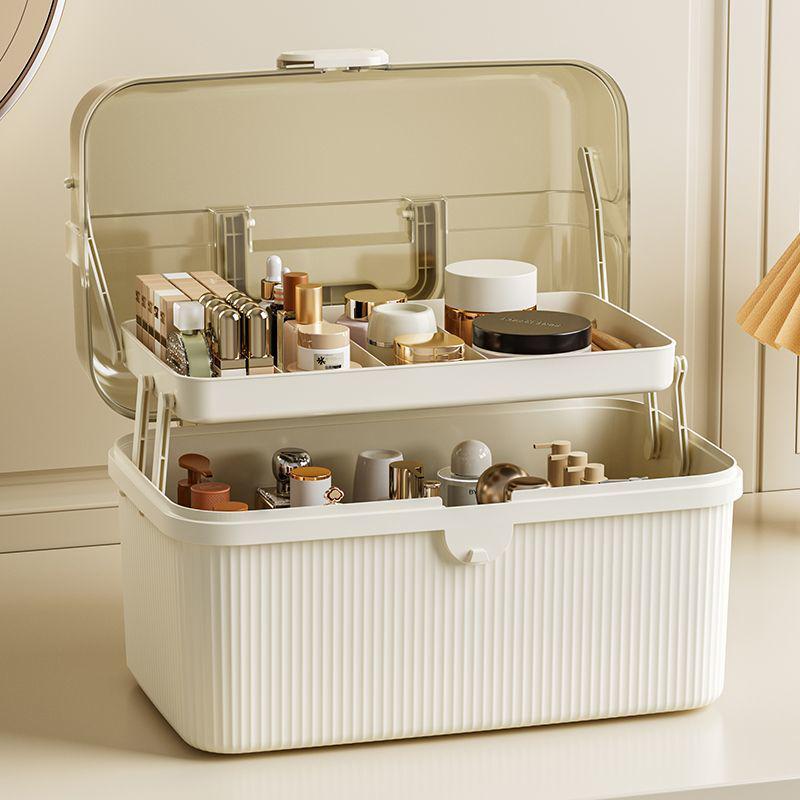 

Прозрачный пыленепроницаемый ящик для хранения косметики - Органайзер для помады большой вместимости для стола или туалетного столика Nordic Green Large