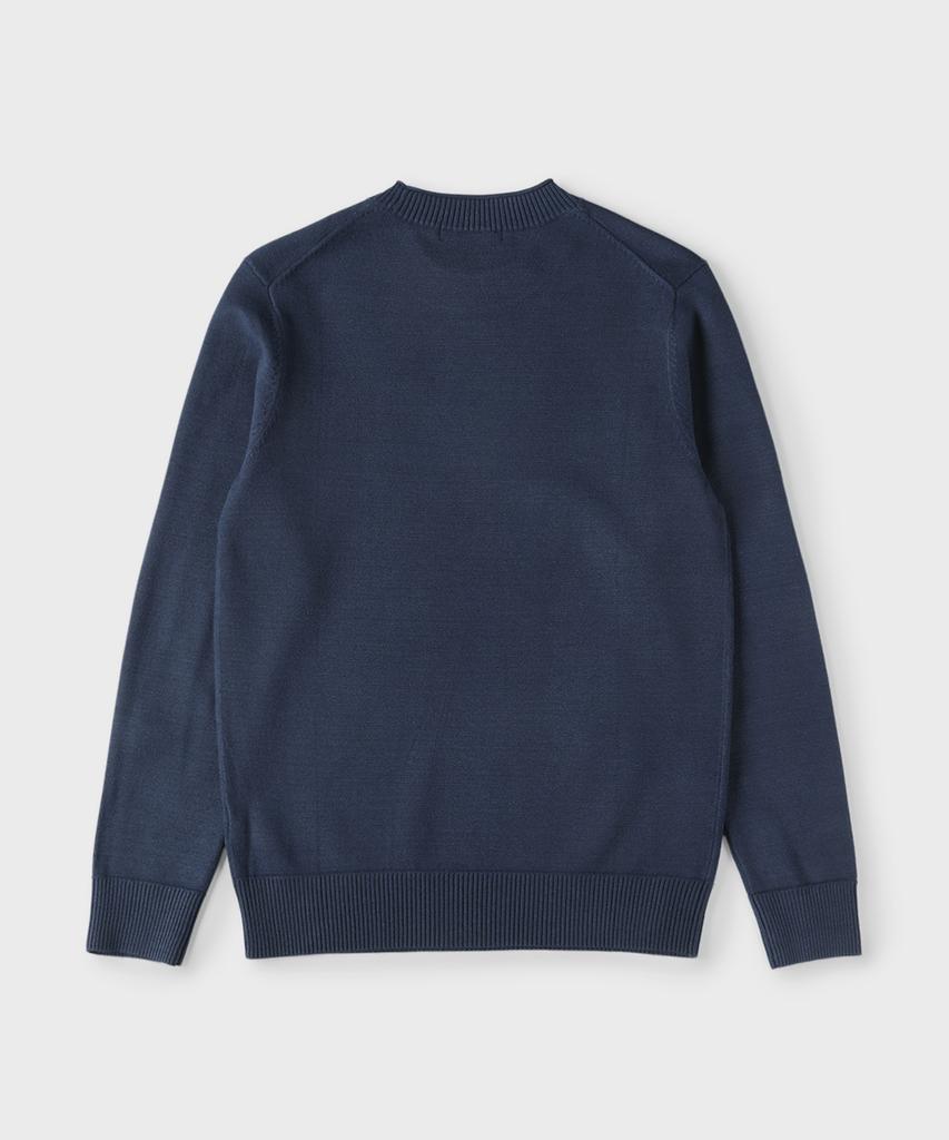 PANICALE Navy Slim Fit Viscose Blend Knit