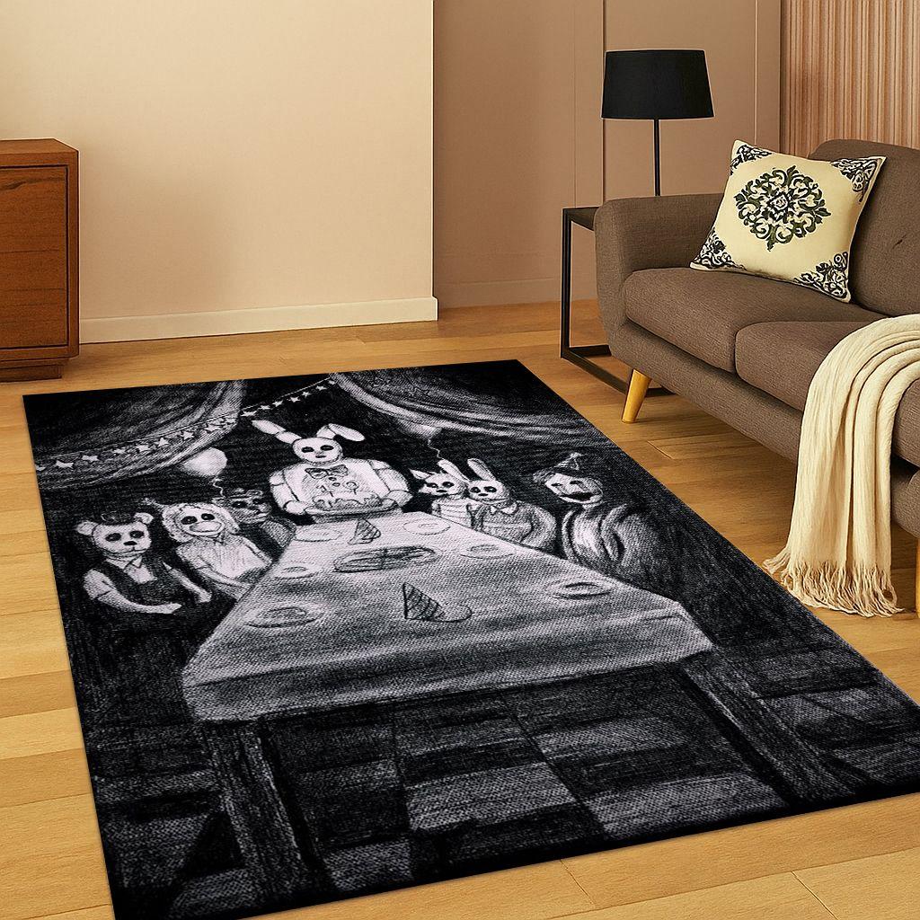 3D Game F-FNAF Freddy Cartoon Carpet Rug for Home Bedroom Living Room Sofa Doormat Decor,Kid Area Rug Play Non-slip Mat Gift