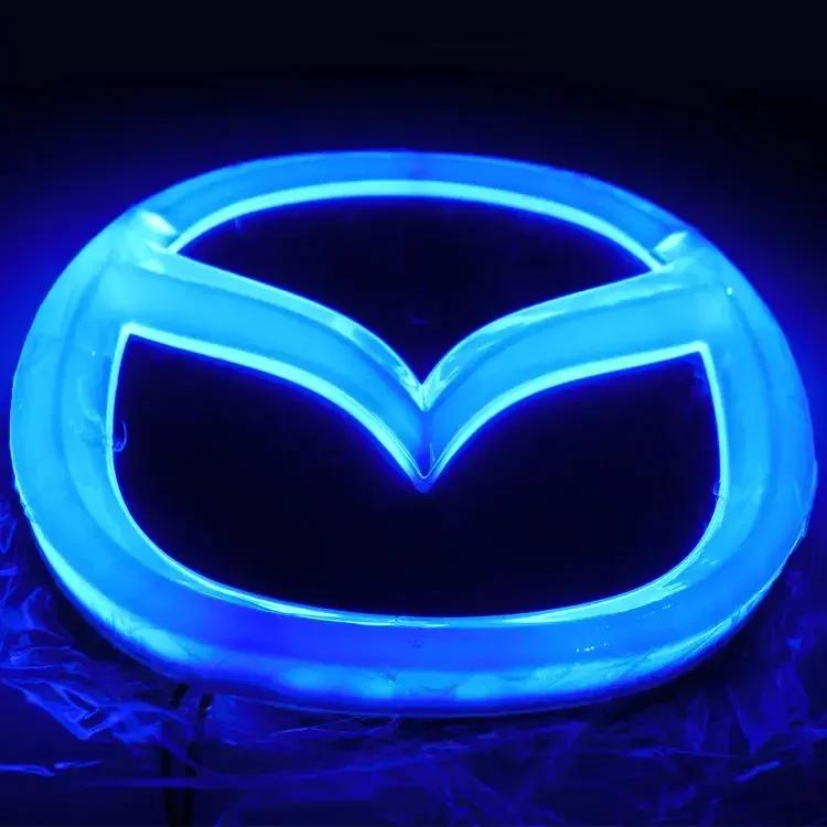 4D Led Light Emblem for Mazda 3 6 CX5 MX5 2 RX8 RX7 CX7 8 323 Car Front Rear Badge Decoration Refitting Sticker Auto Accessories TN1