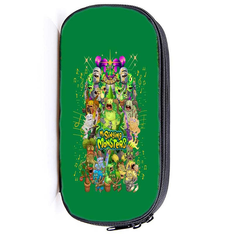 My Singing Monsters Federmäppchen, praktische Aufbewahrungstasche, Horror-Spiel, Schule, Stifttasche, Box für Studenten, Büro, Schreibwaren