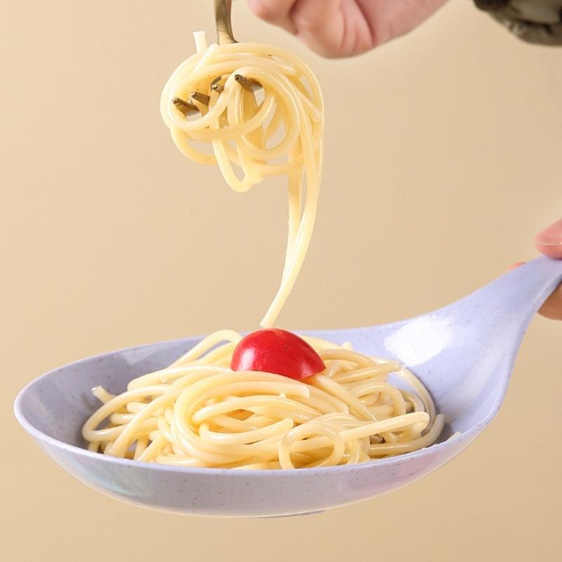 2Pcs Appetizer Eating Tray Handheld Dish Fried Chicken Snacks Plate Large Spoon Tray Fruit Dessert Cake Platter Easy Use