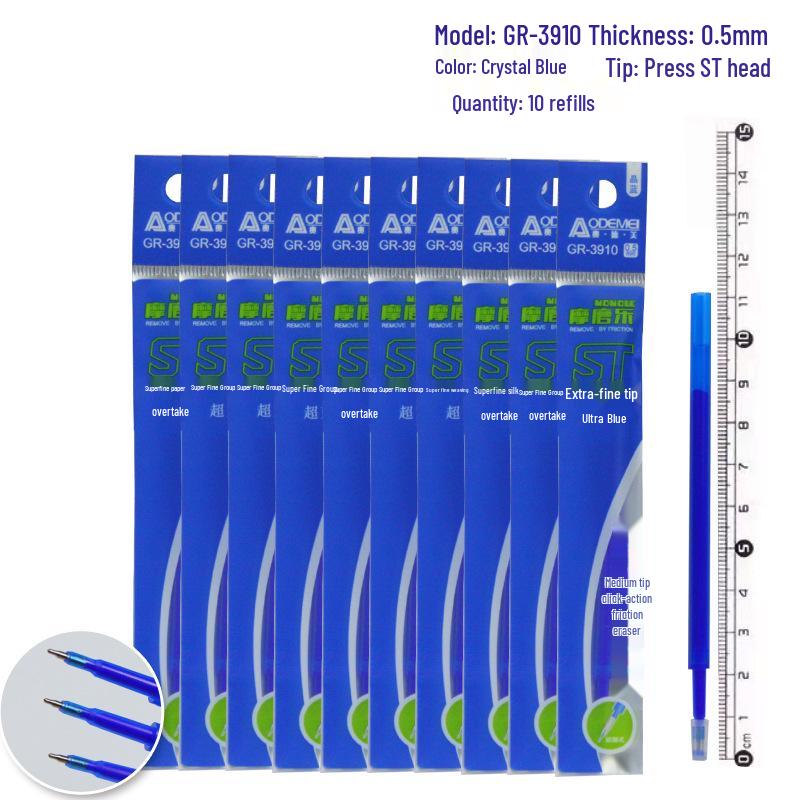 Mofumo 0.5mm Erasable Needle Tip Blue Refill for Students