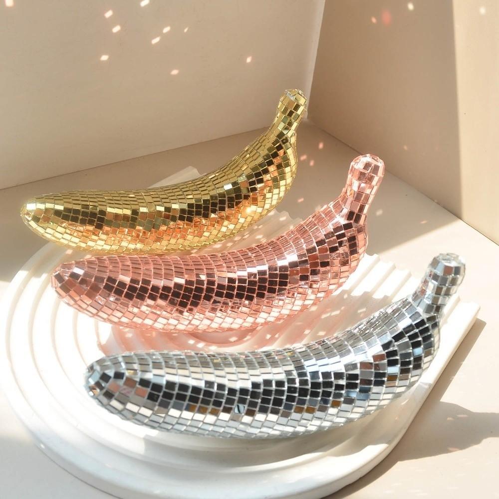 Fruit Shape Fake Fruit Ornament Exquisite Banana Shape Statue Creative Disco Ball Decor  Home Decor