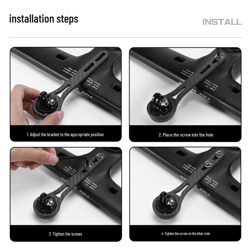 WEST BIKING Carbon Fiber Bicycle Computer and Light Mount