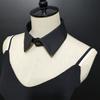 Elegant Blouse Choker Collar for Women with Soft Breathable Fabric Detachable False Lapel Collar Necklace Half Shirt