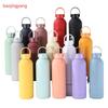 350/500/750/1000ml Macaron Color Cola Shape Insulated Bottle, 304 Stainless Steel Vacuum Flask, Portable Handle Water Bottle