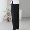Shiz Madam Pocket V Stitch Linen Wide Pants P92069