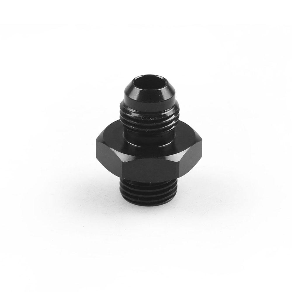 Black ORB-6 O-ring Boss AN6 6AN To AN6 6AN Male Adapter Fitting