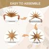 5pcs 9-Pointed Paper Stars Christmas Hanging Decor 30cm Folding Paper Star Decorations for Wedding Birthday Christmas  Home Par
