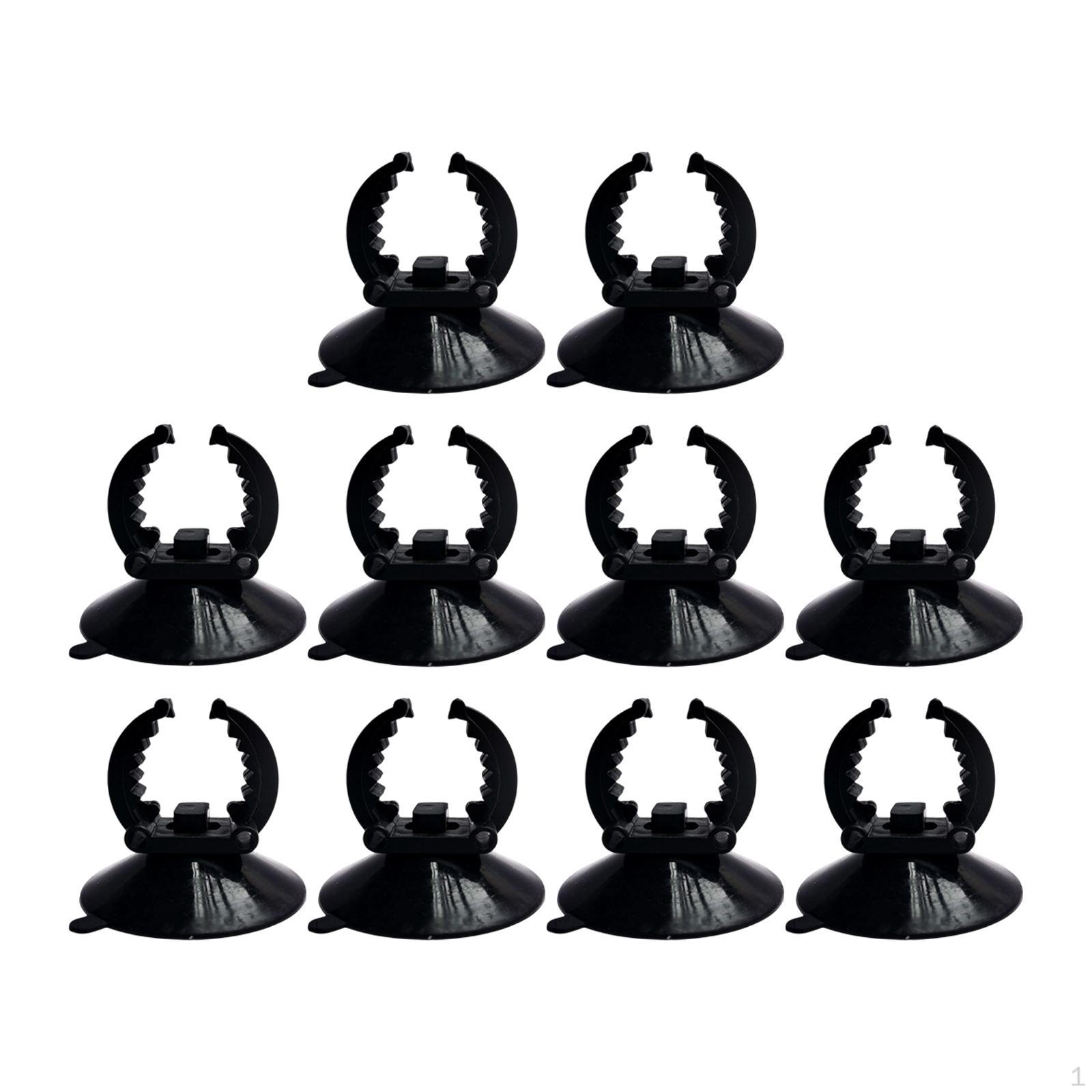 

10 Pieces Aquarium Suction Cups with Clips Heating Rod Clamps Accessories Versatile Easy to