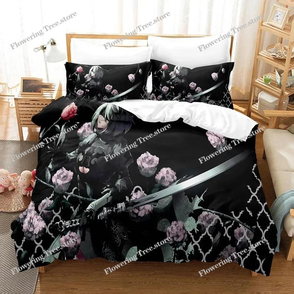 3D Printed NieR Automata Bedding Set Duvet Cover Bedroom Comforter Covers Single Twin King Size Quilt Cover Home Textile