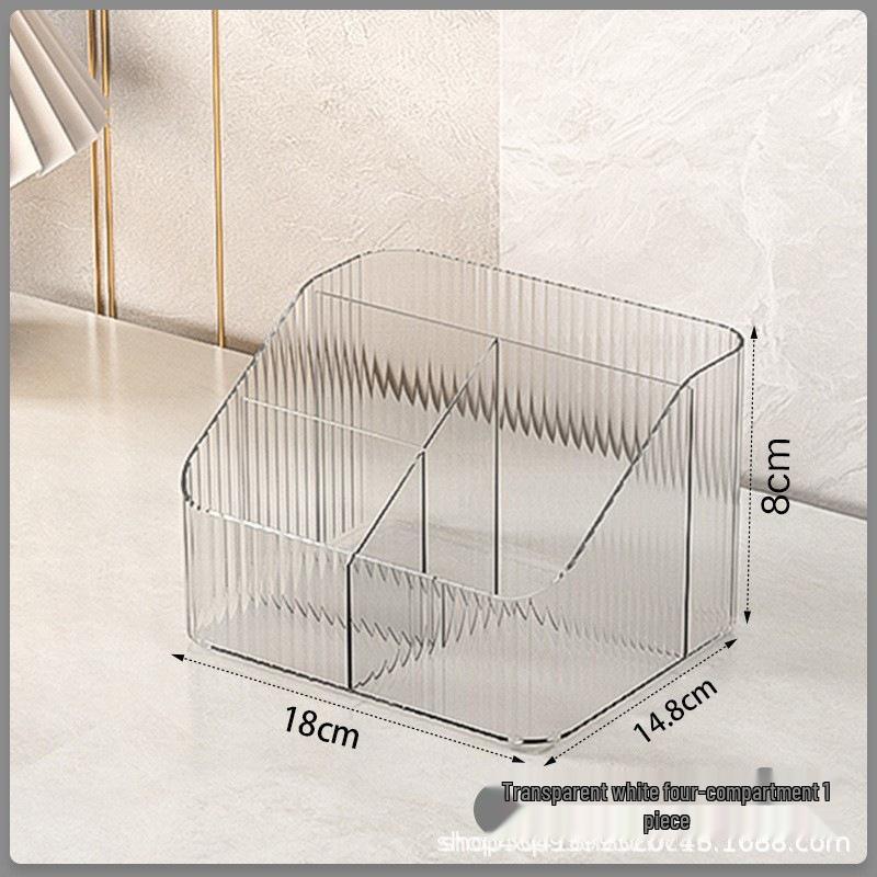 Elegant Striped Pencil Case & Large Capacity Desktop Organizer