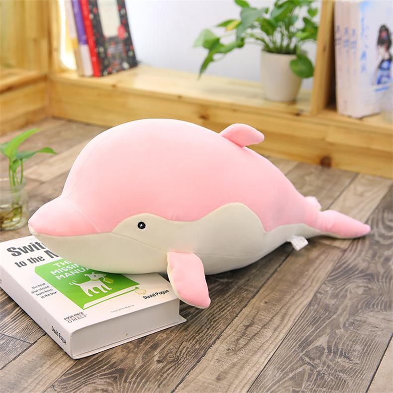 Custom 2025 Cute Giant Dolphin Pillow Soft Dolphin Plush Toy for Kids Dolphin Plush Toy Plush Animal Stuffed Toys