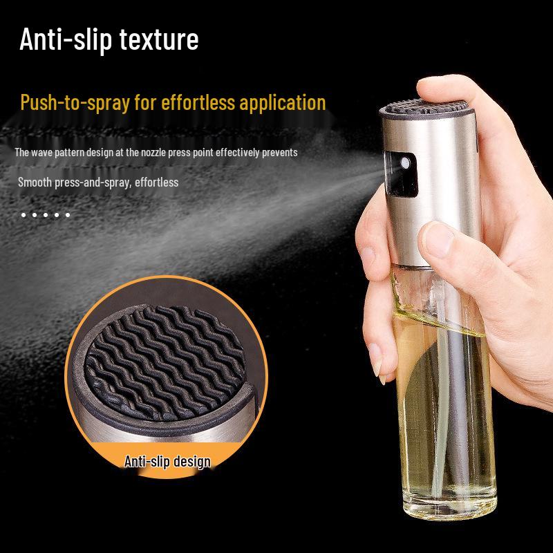 High-Pressure Glass Oil Spray Bottle for Kitchen and Air Fryer