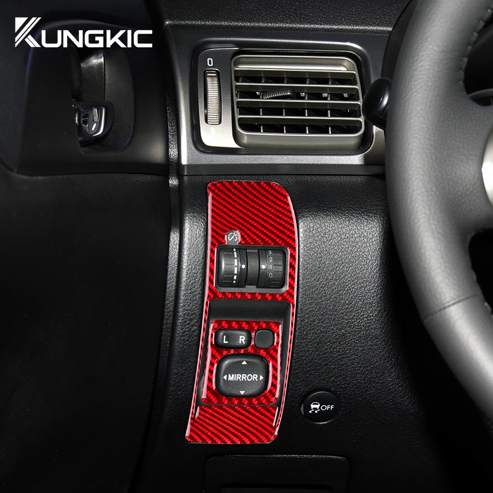 For Subaru Impreza 2009 2010 2011 Real Soft Carbon Fiber Sticker Car Dim Light Control Interior Trim Adjust Interior Accessories