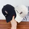Bear Embroidered Baseball Cap Female Spring and Autumn Korean Casual Versatile Wide Brim Big Face Small Soft Top Cap Male