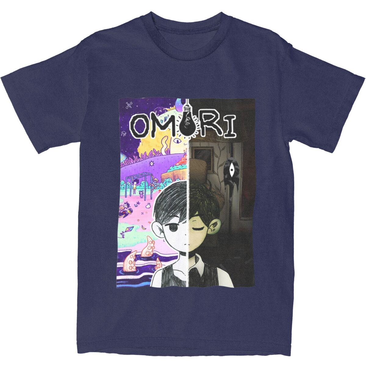 

Anime Game Omori TShirt Unisex Y2K Retro 100 Cotton T Shirts Summer Crew Neck Harajuku Tee Shirt Wholesale Big Size Tops 4XL