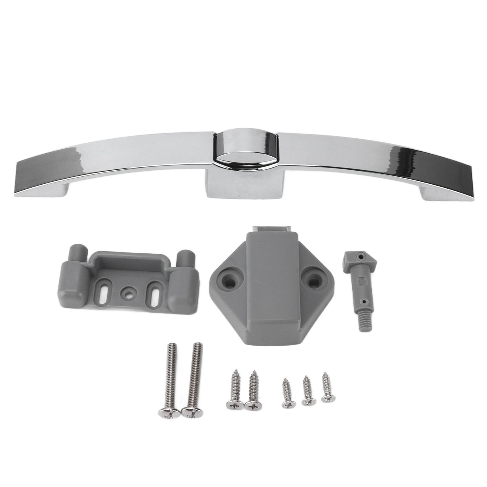 

Кнопочная ручка для автофургона, защелка, замок, форма дуги, глянцевое серебро, для автоприцепов, кемперов