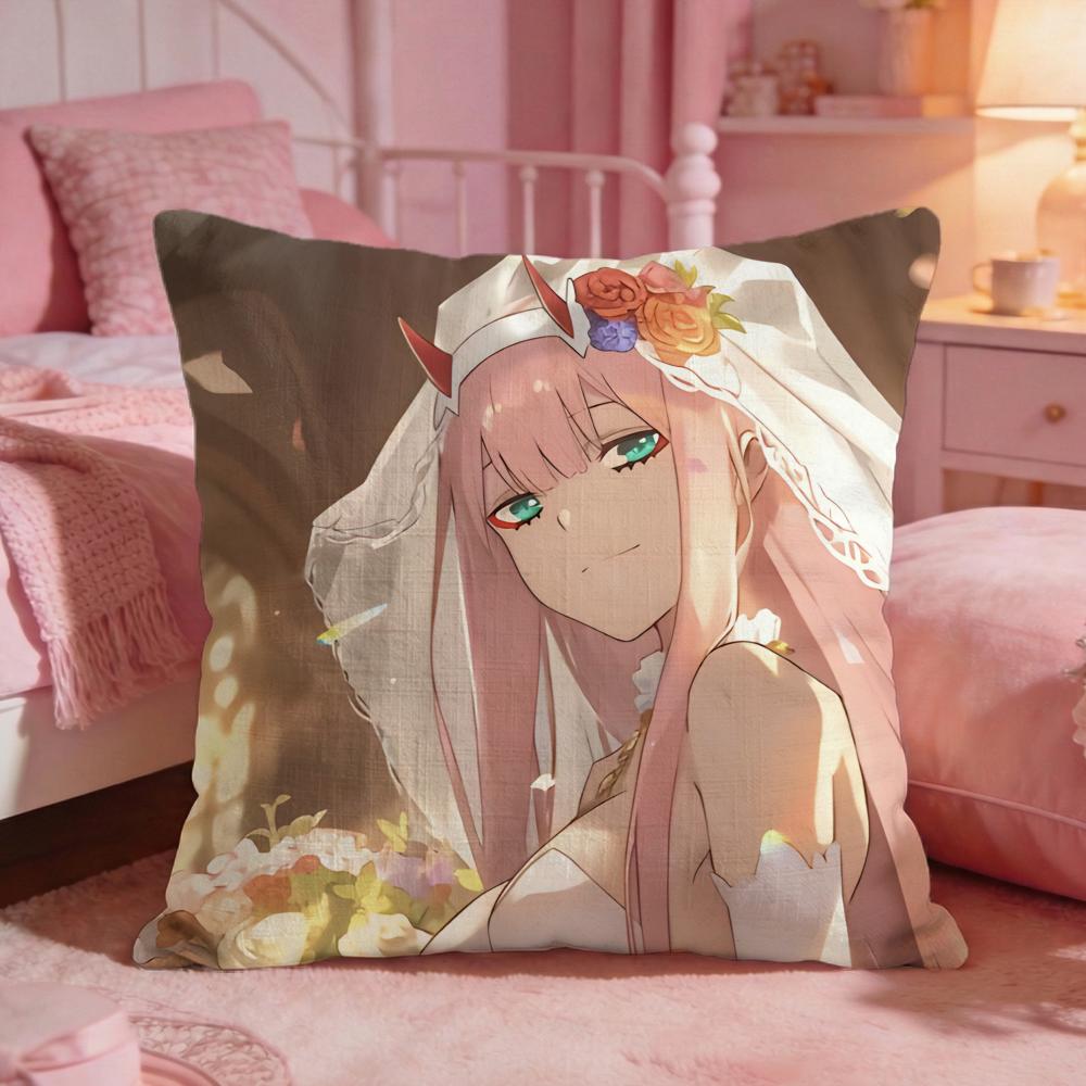 DDARLINGs In The FRANXX Cushion Cover Premium Comfort Reversible Pillow Cove Two In One Design For Any Room Car Interior