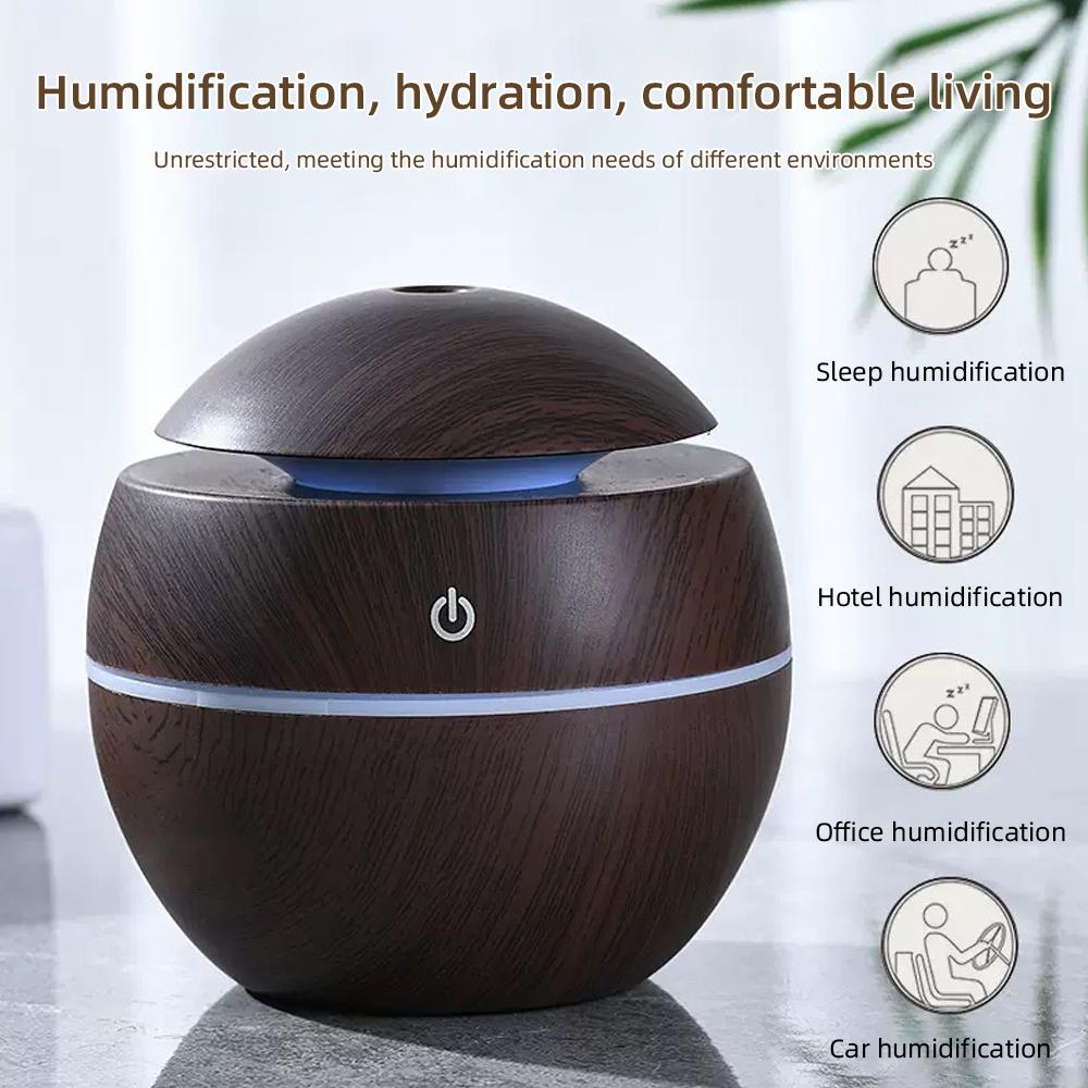 Smart Desk Humidifier for Bedroom/Office  Ultrasonic Mist, Touch Control & Customizable Ambient Lighting