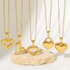 Hollow Heart Stainless Steel Pendant Necklace for Women - Fashionable and Durable Titanium Steel Jewelry