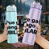 1PC Spanish Retirement Wish Quote Text 750ml Color Plastic Sports Water Bottle Leakproof Flip Straw Lid Suitable for Sports Office Home Use