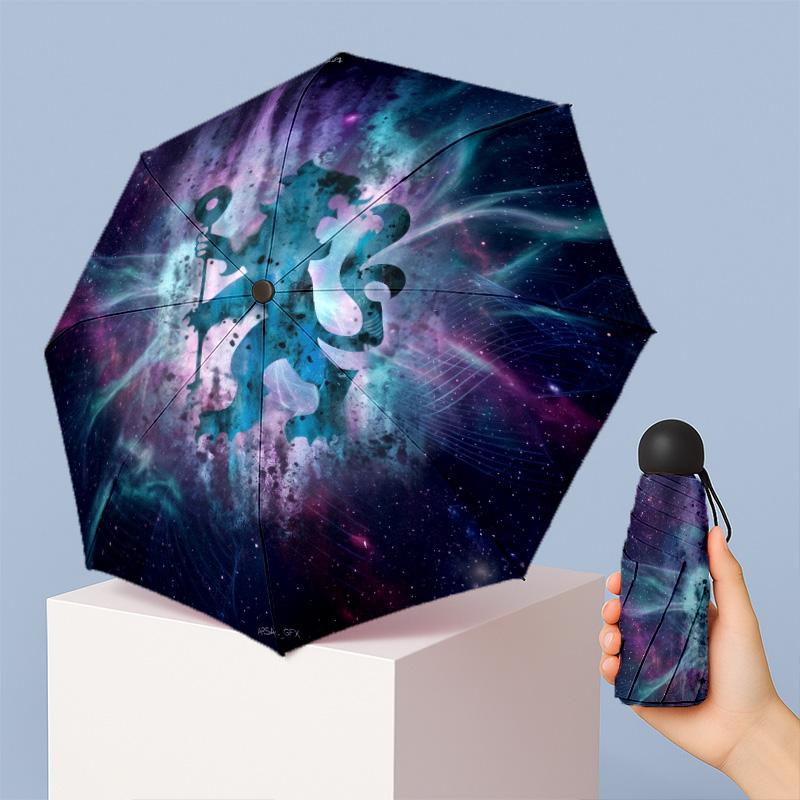 Chelsea FC Pattern Printed Mini 5 Folds 8 Ribs Compact Umbrella Windproof Waterproof Lightweight Portable Folding