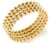 Glänzende Kristall High-End Anlaufgeschützte Mode Geometrische Offene Vergoldete Edelstahlringe für Damen Ehering Schmuck Geschenke