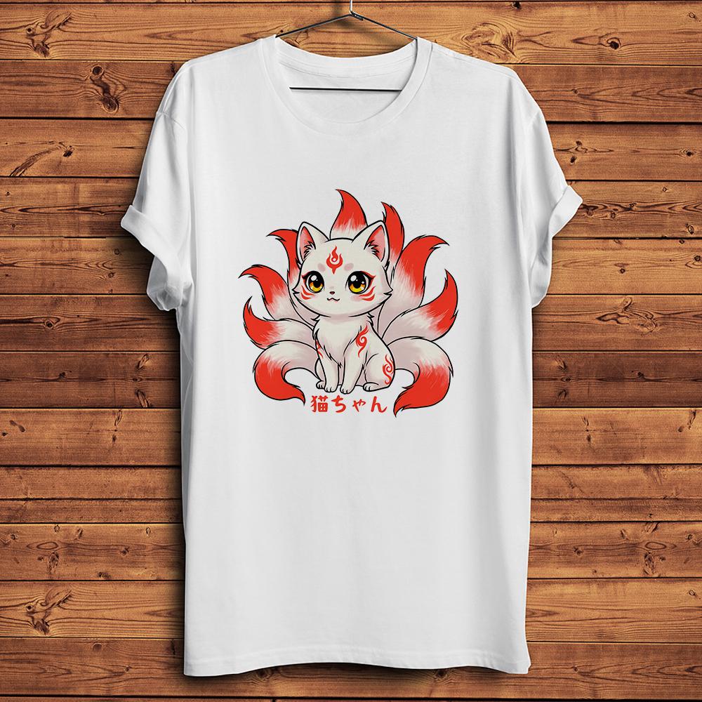 

Neko Cat Ninetailed FoxTamamo No MaeNippon MythFunny meow TShirtCasual TShirt Unisex TeeNocrack Breathable Printing S