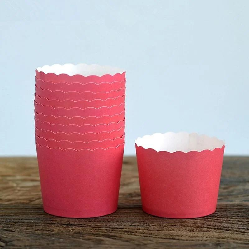 25Pcs Solid Color Baking Cup,Cupcake Liners,Cake Cups Candy Cups Paper Dessert Cups Rainbow Party,Birthday Favor DIY Toppers