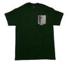 Attack On Titan New Adult T-Shirt Lapel Scout Regiment Logo Large Version On