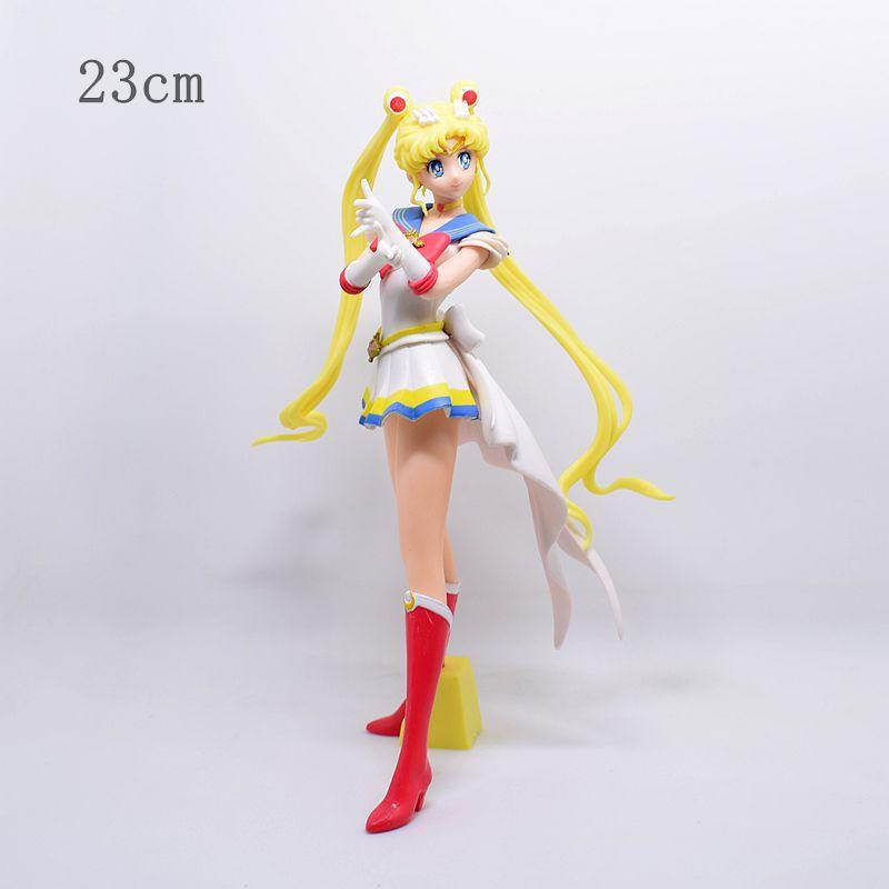 Komik Sevinç Anime Figürleri Kadın Savaşçı Ay Tavşanı Bebek Takı Melek Denizci Tavşan Kawaii PVC Model Pasta Süsü Kızlar İçin Hediye