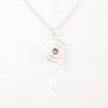 Purple Cat's Eye Gemstone 925 Sterling Silver Jewelry Handmade Round Pendant PP-42-43