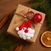 Festive Party Favor Yarn Crochet Christmas Keychain with Bell, Handmade Tree Hat Glove Wreath Unique Bag Pendant Key Ring Pendant, Holiday Charm