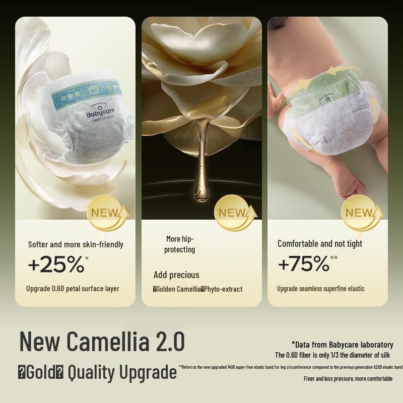Babycare Camellia Ultra-Thin Breathable Baby Diapers