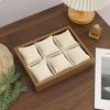 Versatile Watch Bracelet Tray | WoodGrain Outer Frame, Soft Cushion Inserts, with