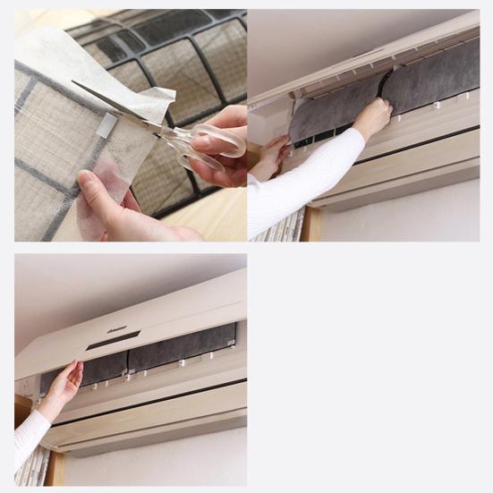 2Pcs Cut To Fit Anti-dust Air Conditioning Outlet Filter Paper Purification Net