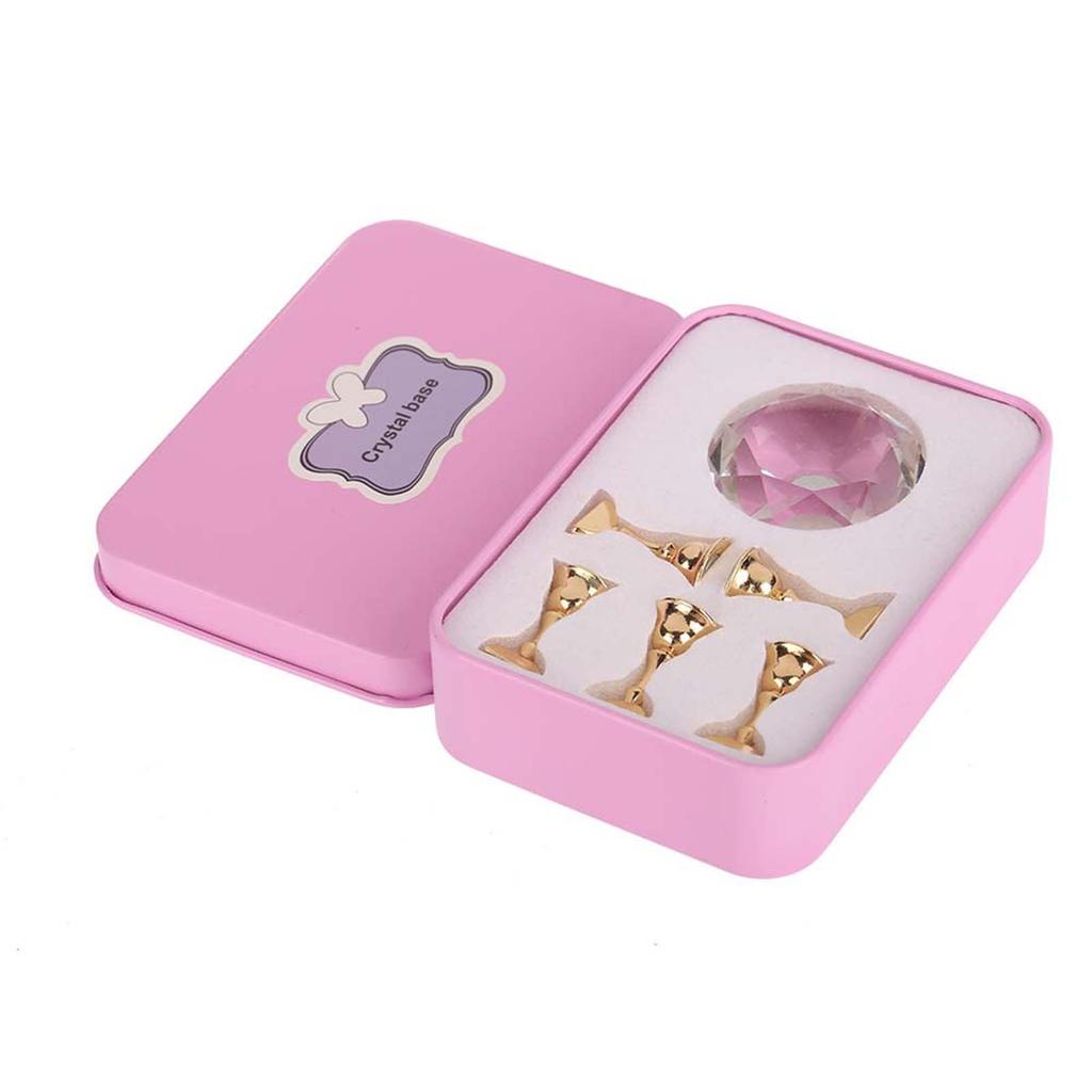 Magnetic Nail Tip Practice Stand Base   Alloy Holder Nail Art Display Stand White